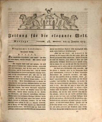 Zeitung für die elegante Welt Montag 25. Januar 1819