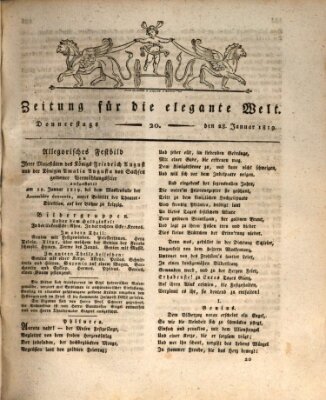 Zeitung für die elegante Welt Donnerstag 28. Januar 1819