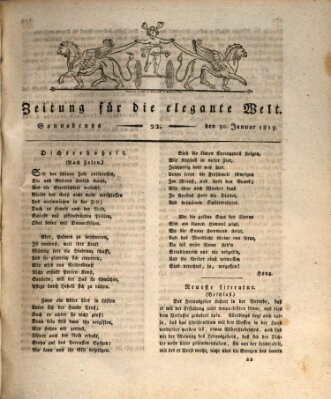 Zeitung für die elegante Welt Samstag 30. Januar 1819