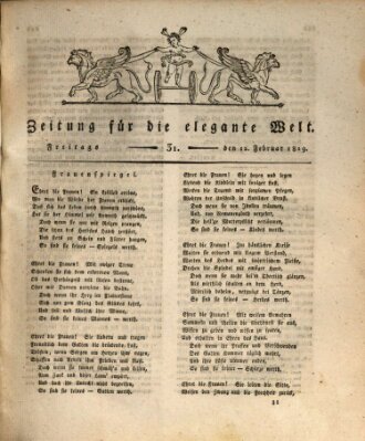 Zeitung für die elegante Welt Freitag 12. Februar 1819