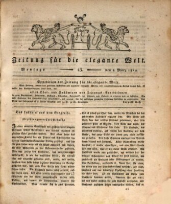 Zeitung für die elegante Welt Montag 1. März 1819