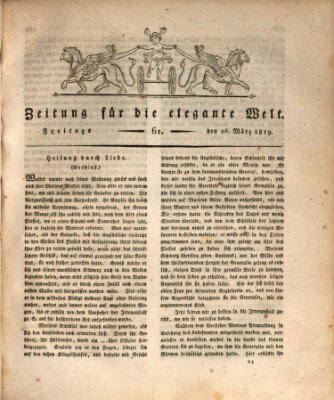 Zeitung für die elegante Welt Freitag 26. März 1819