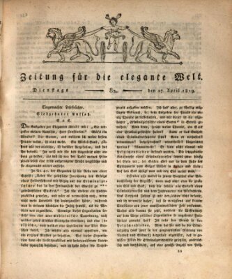 Zeitung für die elegante Welt Dienstag 27. April 1819