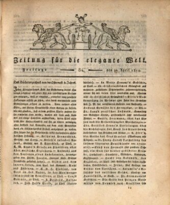 Zeitung für die elegante Welt Freitag 30. April 1819