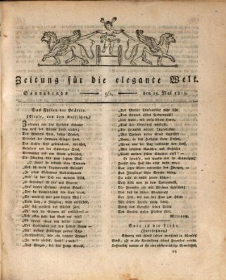 Zeitung für die elegante Welt Samstag 15. Mai 1819