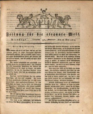 Zeitung für die elegante Welt Dienstag 18. Mai 1819