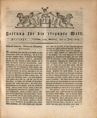 Zeitung für die elegante Welt Freitag 11. Juni 1819