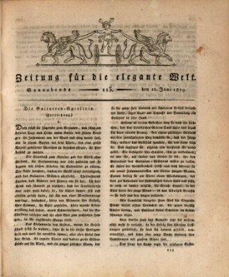 Zeitung für die elegante Welt Samstag 12. Juni 1819