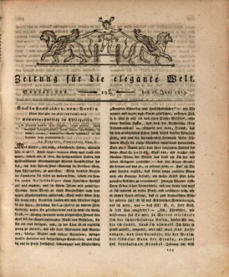 Zeitung für die elegante Welt Samstag 26. Juni 1819