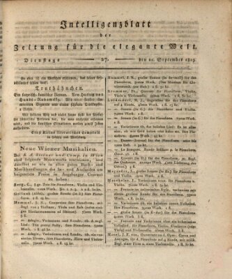 Zeitung für die elegante Welt Dienstag 21. September 1819