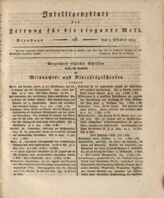 Zeitung für die elegante Welt Dienstag 5. Oktober 1819