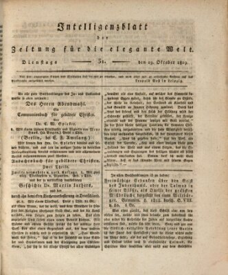 Zeitung für die elegante Welt Dienstag 19. Oktober 1819