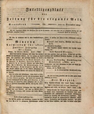 Zeitung für die elegante Welt Samstag 11. Dezember 1819