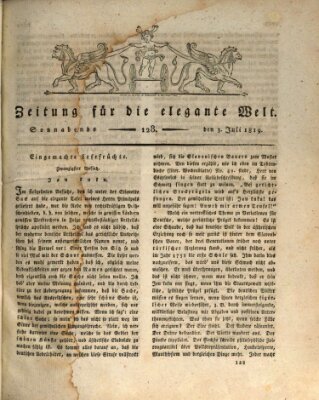 Zeitung für die elegante Welt Samstag 3. Juli 1819