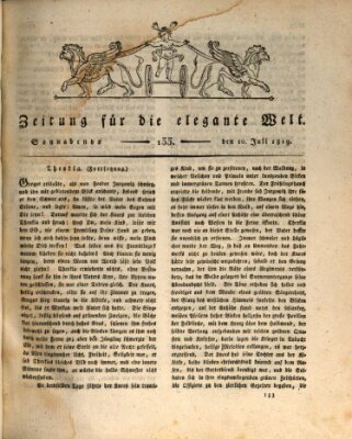 Zeitung für die elegante Welt Samstag 10. Juli 1819