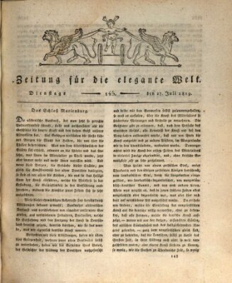 Zeitung für die elegante Welt Dienstag 27. Juli 1819