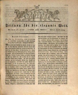 Zeitung für die elegante Welt Samstag 31. Juli 1819