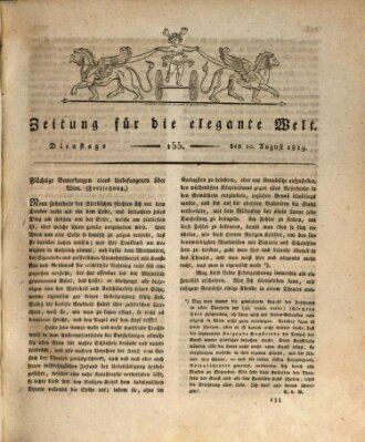 Zeitung für die elegante Welt Dienstag 10. August 1819