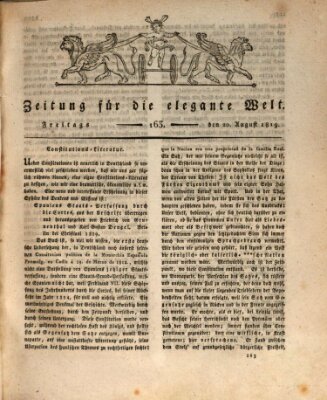 Zeitung für die elegante Welt Freitag 20. August 1819