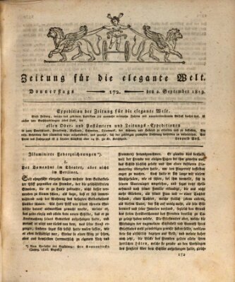 Zeitung für die elegante Welt Donnerstag 2. September 1819