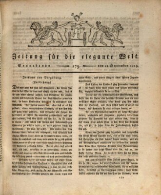 Zeitung für die elegante Welt Samstag 11. September 1819