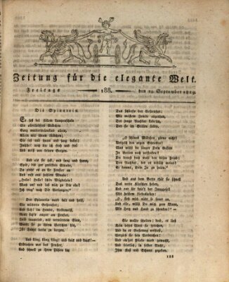 Zeitung für die elegante Welt Freitag 24. September 1819