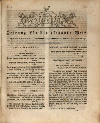 Zeitung für die elegante Welt Samstag 23. Oktober 1819