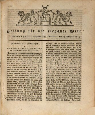 Zeitung für die elegante Welt Montag 25. Oktober 1819