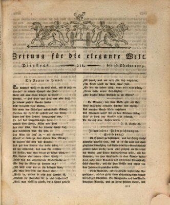 Zeitung für die elegante Welt Dienstag 26. Oktober 1819