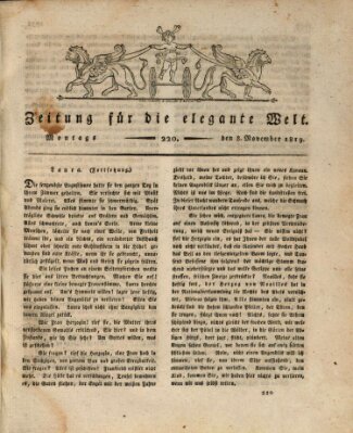 Zeitung für die elegante Welt Montag 8. November 1819