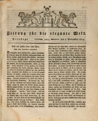 Zeitung für die elegante Welt Dienstag 9. November 1819