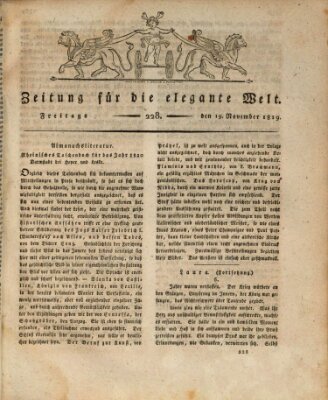 Zeitung für die elegante Welt Freitag 19. November 1819