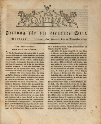 Zeitung für die elegante Welt Montag 22. November 1819