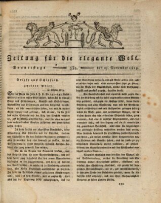 Zeitung für die elegante Welt Donnerstag 25. November 1819