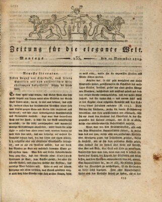 Zeitung für die elegante Welt Montag 29. November 1819