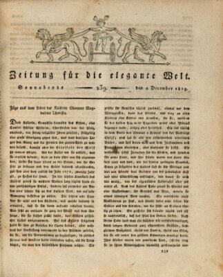 Zeitung für die elegante Welt Samstag 4. Dezember 1819