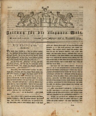 Zeitung für die elegante Welt Samstag 11. Dezember 1819