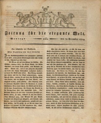 Zeitung für die elegante Welt Montag 13. Dezember 1819