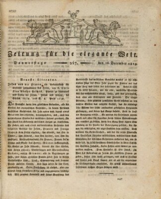 Zeitung für die elegante Welt Donnerstag 16. Dezember 1819