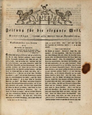 Zeitung für die elegante Welt Donnerstag 30. Dezember 1819