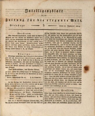 Zeitung für die elegante Welt Dienstag 12. Januar 1819