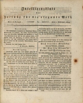 Zeitung für die elegante Welt Dienstag 2. Februar 1819