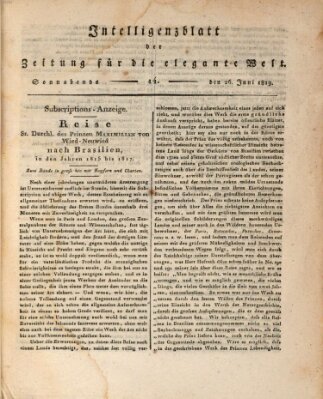 Zeitung für die elegante Welt Samstag 26. Juni 1819