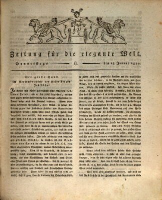 Zeitung für die elegante Welt Donnerstag 13. Januar 1820