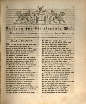 Zeitung für die elegante Welt Montag 17. Januar 1820