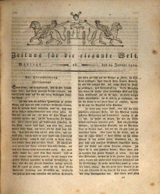 Zeitung für die elegante Welt Montag 24. Januar 1820