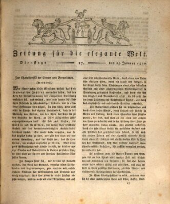 Zeitung für die elegante Welt Dienstag 25. Januar 1820