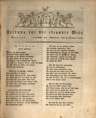 Zeitung für die elegante Welt Montag 31. Januar 1820