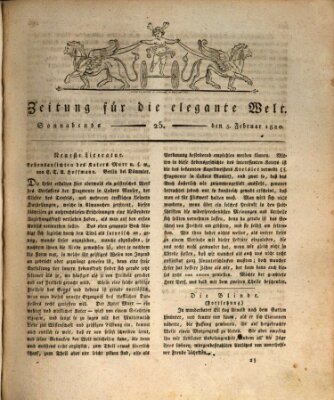 Zeitung für die elegante Welt Samstag 5. Februar 1820