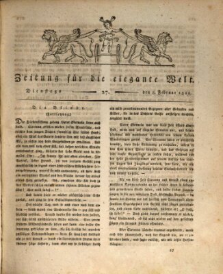 Zeitung für die elegante Welt Dienstag 8. Februar 1820